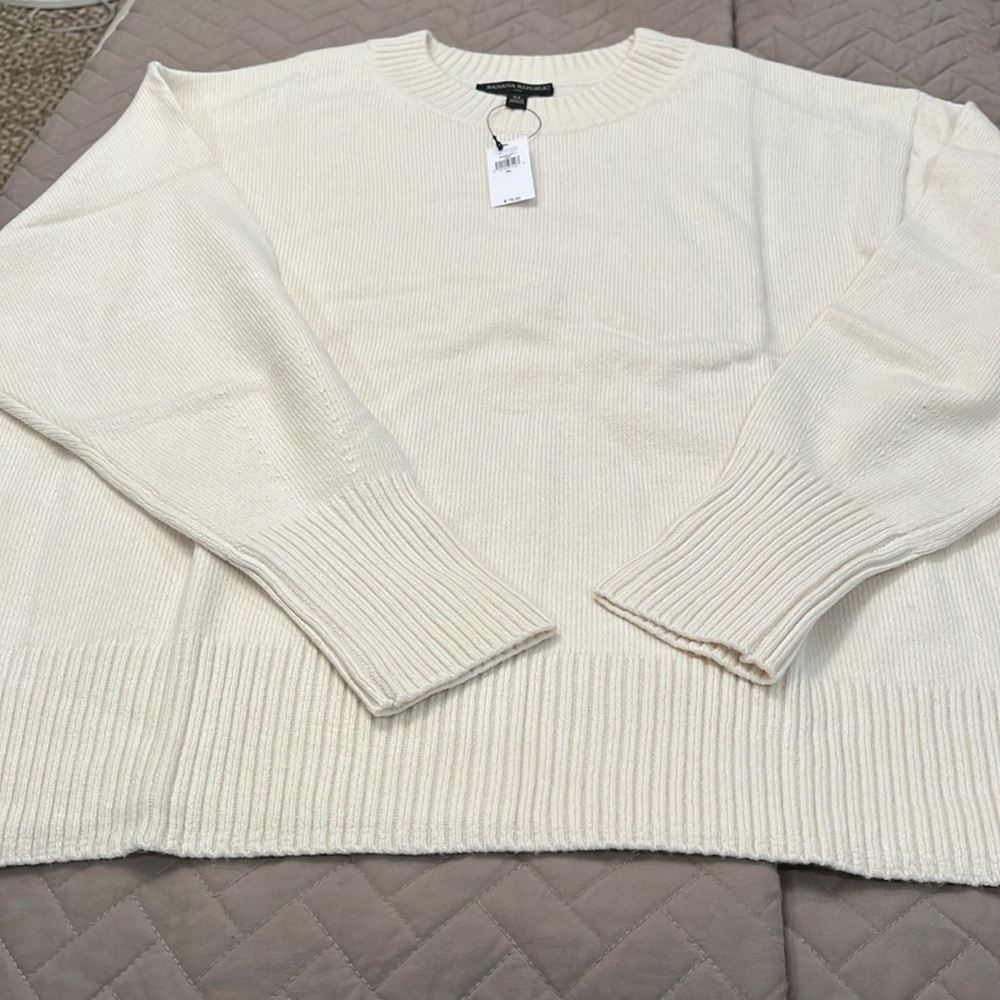 Banana Republic TRANSITION CREAM COVETED SWEATER/NWT/XL - Picture 5 of 13